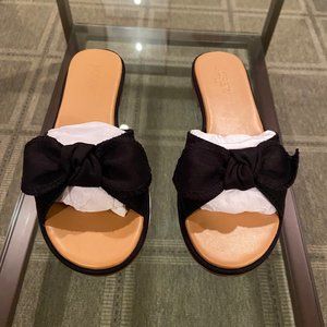 New J.Crew Factory Bow Know Slide Sandals
